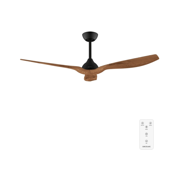 Cecotec EnergySilence Aero 5200 BlackWood Ventilador de Techo de 3 Aspas - 35W - Diametro de 52" - Temporizador - 6 Velocidades