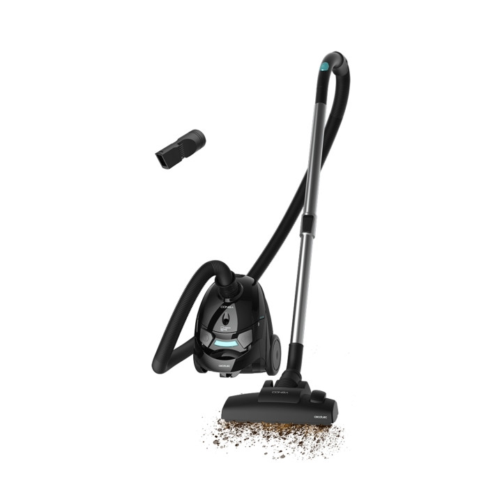 Cecotec Conga Powerbag 2000 Aspirador de Trineo - 800W - Deposito de 2L - Alta Eficiencia Filtracion - Tubo Telescopico Metalico