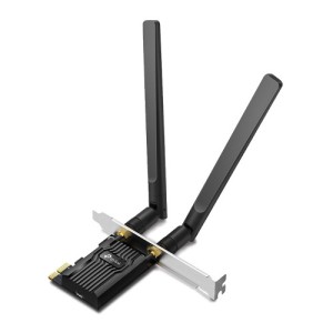 Tp-link ax1800 dual band wi-fi 6 bluetooth 5.2 pci express adapter speed: 1201 mbps at 5 ghz + 574 mbps at 2.4 ghz spec: 2× ...