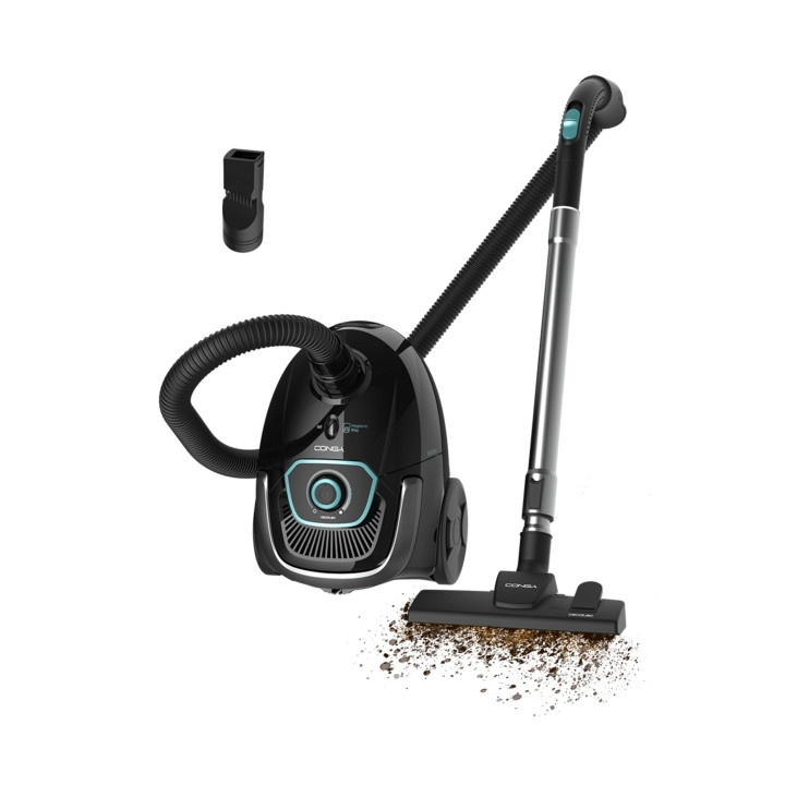 Cecotec Conga Powerbag 2500 Plus Aspirador de Trineo - 850W - 18kPa - Deposito de 2.5L - Regulador de Potencia - Bolsa Desechabl