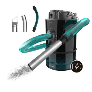 Cecotec Conga Ash 7000 Liberty Aspirador de Cenizas y Pellet - 120W - Acero Inoxidable - Bateria 18V - Capacidad 15L - Tubo Meta