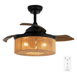 Cecotec EnergySilence Aero 3600 Invisible Natural Style Ventilador de Techo con 3 Aspas Retractiles - 25W - 6 Velocidades - Temp