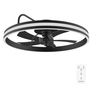 Cecotec EnergySilence LampAero 650 FlowLight Ventilador de Techo con 5 Aspas y Luz - 20W - Aro LED con 3 Tonos - Diametro de 22"