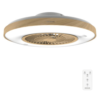 Cecotec EnergySilence LampAero 600 InsideWood Ventilador de Techo con 5 Aspas y Luz - 20W - 3 Tonos LED - Diametro de 24" - Temp