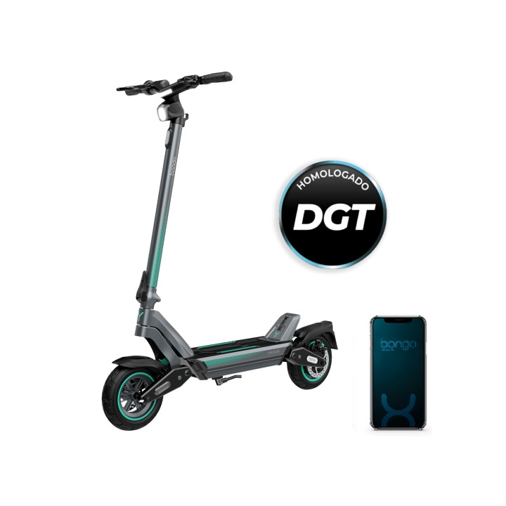 Cecotec Bongo Y45 Connected Patinete Electrico - 750W - Autonomia 45km - Doble Suspension - Ruedas 10" - Sistema de Frenos Tripl
