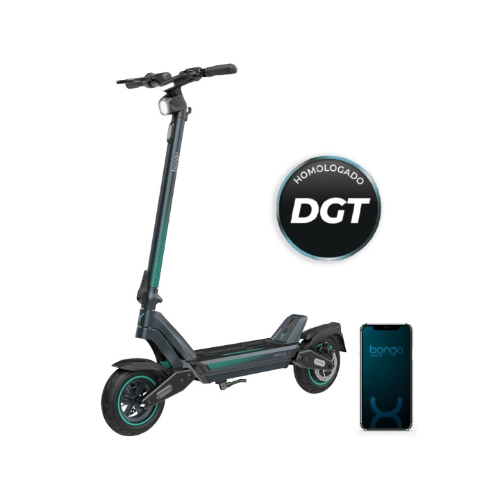Cecotec Bongo Y65 Connected Patinete Electrico - 1200W - Autonomia 65km - Doble Suspension - Ruedas 10" - Sistema de Frenos Trip