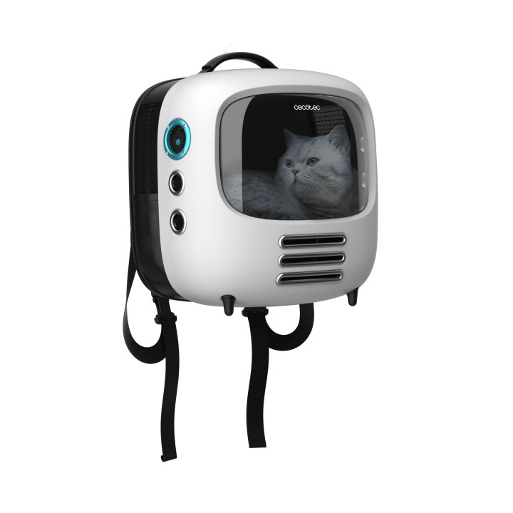 Cecotec Pumba 1800 Travel Fan Transportin con Ventana - Sistema de Ventilacion con 2 Velocidades - para Mascotas hasta 8kg - Luz