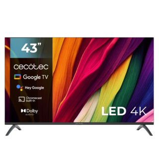 Cecotec A4 series ALU40043 Televisor Smart TV sin Marco de 43" LED con Resolucion 4K UHD - Procesador Cortex A55 - Google TV - D