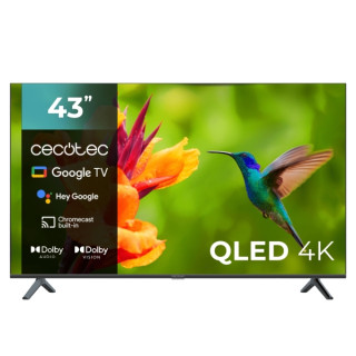 Cecotec V4 Series VQU40043S Televisor Smart TV sin Marco de 43" QLED 4K UHD - Procesador Cortex A55 - Dolby Vision and Atmos - G
