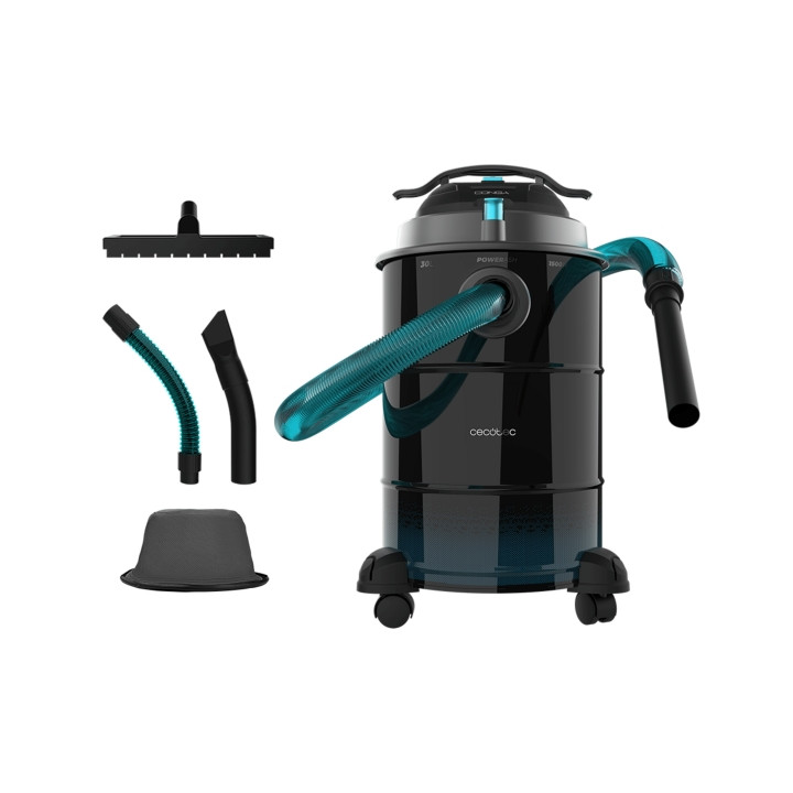 Cecotec Conga Ash 6000 EasyGo Home XL Aspirador de Cenizas y Pellet - Potencia de 1500W - Capacidad 30L - Succion 21kPa - Ruedas