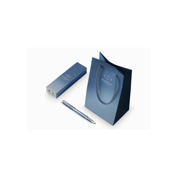 BOLIGRAFO ROLLER ACABADO AZUL PUNTA FINA + ESTUCHE REGALO PARKER 2203905