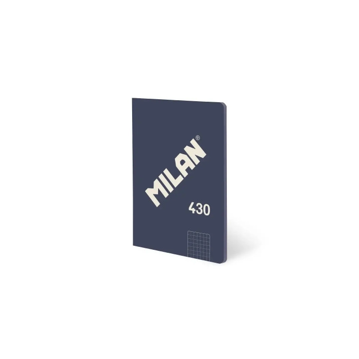 Milan 430 Libreta Encolada Formato A5 Cuadricula 5x5 - 48 Hojas de 95 gr/m2 - Microperforado - Tapa Blanda - Color Azul