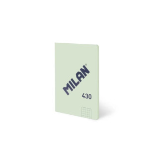 Milan 430 Libreta Encolada Formato A6 Hojas Blancas - 48 Hojas de 95 gr/m2 - Microperforado - Tapa Blanda - Color Verde