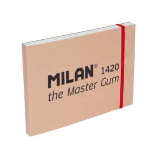 Milan 1420 The Master Gum Bloc de 30 Hojas para Acuarela - Tamaño A5 - Grano Fino de 300g/m² - Cierre con Goma Elastica - Tapa B