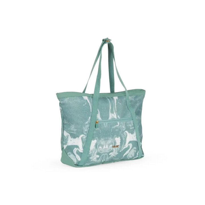 Milan Coleccion Lava Bolso Shopper 18.5L - Gran Capacidad - Cierre de Cremallera - Tamaño 52x36x3cm - Color Verde