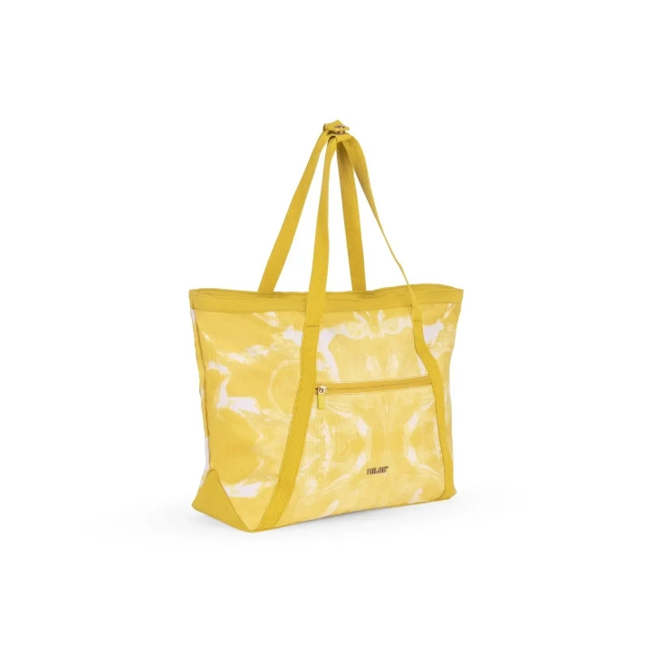 Milan Coleccion Lava Bolso Shopper 18.5L - Gran Capacidad - Cierre de Cremallera - Tamaño 52x36x3cm - Color Amarillo
