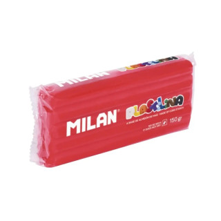 Milan Barra de Plastilina de 150gr - Base de Almidon de Maiz - Sin Gluten - Mezclables - Color Rojo