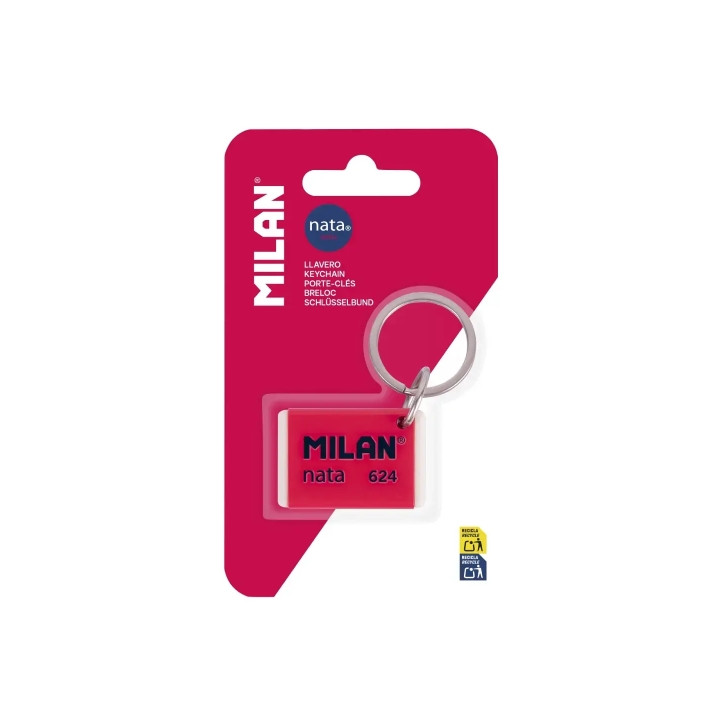 Milan Nata 624 Llavero con Forma de Goma Nata 624 - Util como Llavero o para Decorar tu Mochila