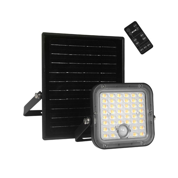 Elbat EB0573 Foco Led Solar 10W - 1500LM - CCT 3000K/6000K - Luz Calida y Fria - Sensor de Movimiento