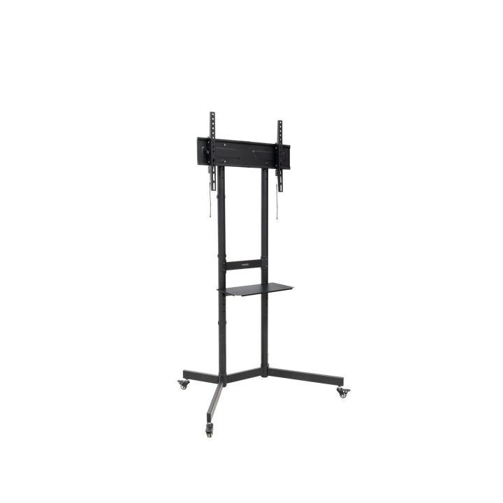 Tooq Kefren Soporte de Suelo con Ruedas para Pantallas 37" a 70" - Altura Ajustable - Bloqueo de Ruedas - Estante - Gestion de C