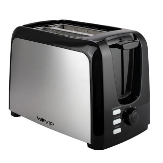 Muvip MV0621 Tostadora de Pan 750W - Capacidad para 2 Rebanadas - 7 Niveles de Tostado - Boton de Cancelacion - Funcion Desconge