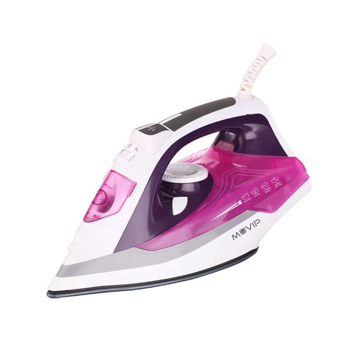 Muvip MV0641 Plancha de Ropa Vapor 2200W - Suela de Ceramica - Funcion de Vapor Vertical - Sistema de Autolimpieza - Deposito de