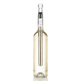 Innovagoods Enfriador de Vino con Aireador - Doble Funcion - Acero Inoxidable y ABS - Compacto y Portatil - 2.5x12x1.5cm - Color