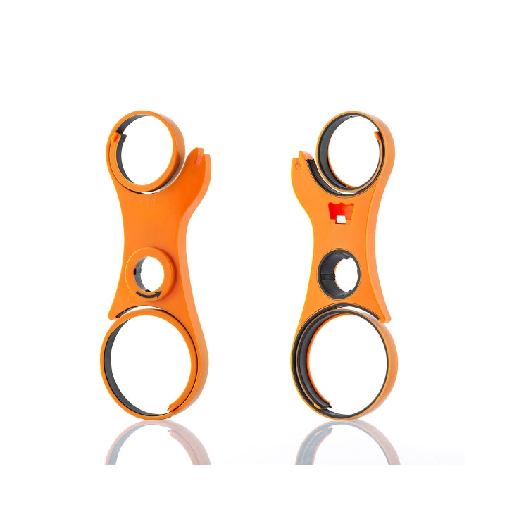 Innovagoods Abridor Multifuncion 5 en 1 - Ergonomico - Reduce Esfuerzos - 24.5x9x2cm - Color Naranja