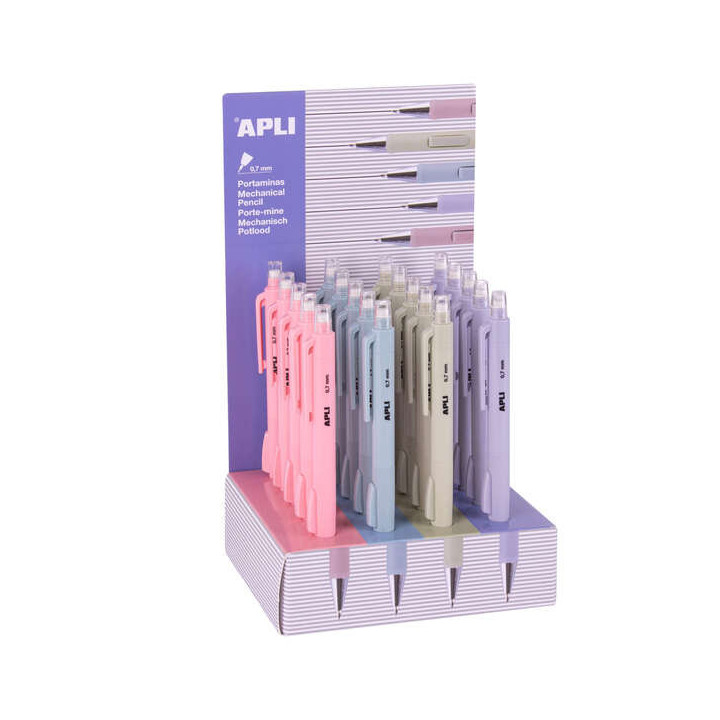 Apli Expositor de 20 Portaminas con Goma 0