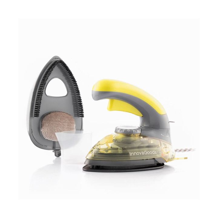 Innovagoods Velyron Mini Plancha de Viaje 2 en 1 - Potencia 800W - Cabezal Quitapelusas - Regulable de 80 a 200°C - Capacidad 80