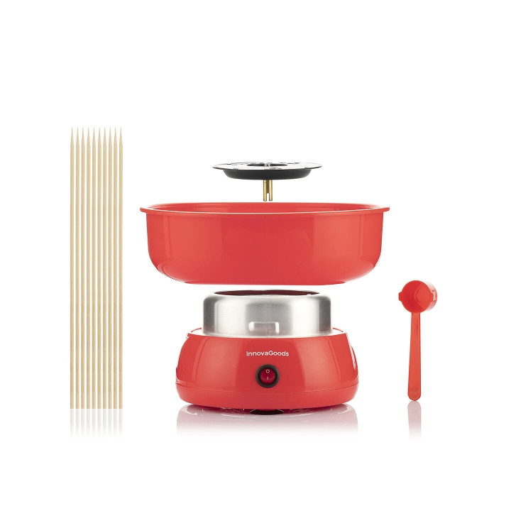 Innovagoods Cantty Maquina de Algodon de Azucar - Potencia 450W - Facil de Limpiar - Incluye Palos y Cuchara - Ideal para Fiesta
