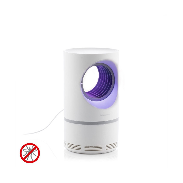 Innovagoods KL Virvel Lampara USB Antimosquitos por Succion - Polipropileno - Silencioso con Menos de 30dB - Alcance hasta 50m2