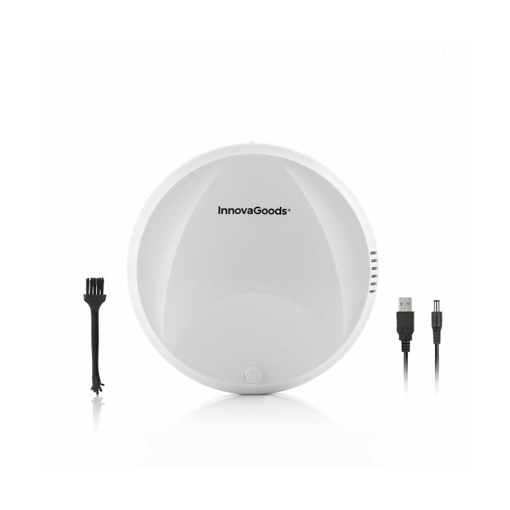 Innovagoods Robot Aspirador Inteligente - Rotacion Multidireccional - Extraplano - Deposito Extraible de 250ml - Recargable USB