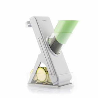 Innovagoods Slichen Mandolina Cortadora de Verduras 5 en 1 - Cuchillas Intercambiables - Plegable - Incluye Recipiente - Facil L