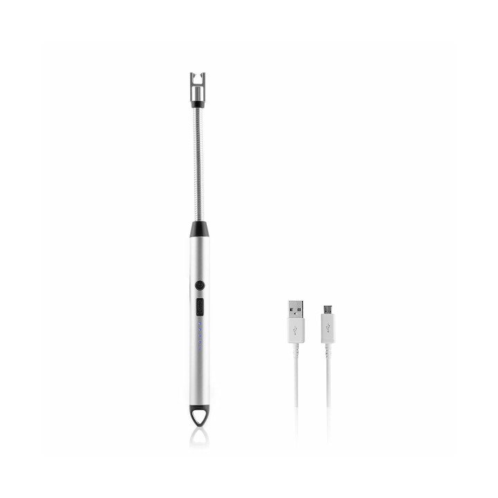 Innovagoods Flecther Encendedor Electrico - Recargable con USB - Flexible 360º - Bloqueo de Seguridad - Indicadores LED - Color