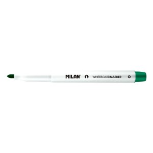 Milan Rotuladores para Pizarra Blanca con Punta Redonda - Punta 3.7 mm - Tinta a Base de Alcohol - Borrable en Seco - Color Ver