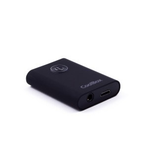 CoolBox Transmisor/Receptor AudioLink Bluetooth 5.0 - Convierte cualquier Auricular en Inalambrico - Autonomia hasta 8h - 2 Aur