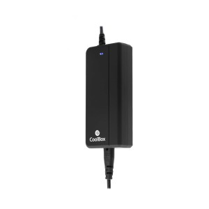 CoolBox Cargador de Portatil Automatico Universal 90W - Puerto USB 2.1A para Smartphones y Tablets - 14 Conectores Diferentes -
