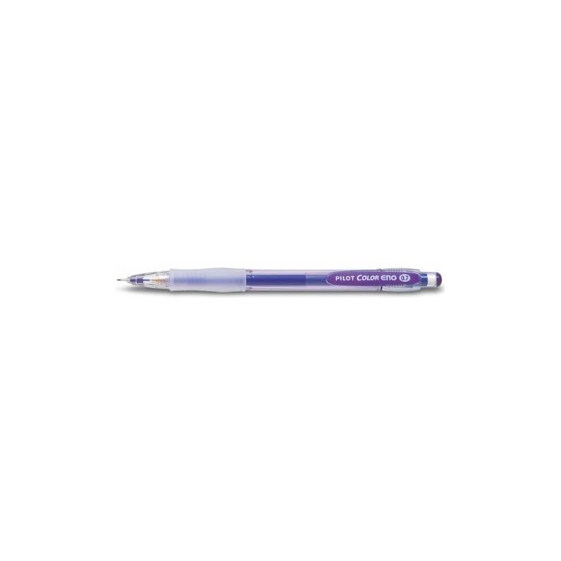 Pilot Portaminas Color Eno H-197 - Trazo 0.7mm - Grip de Goma - Goma de Borrar - Mina Color Violeta Pilot Portaminas Color Eno H-197 - Trazo 0.7mm - Grip de Goma - Goma de Borrar - Mina Color Violeta