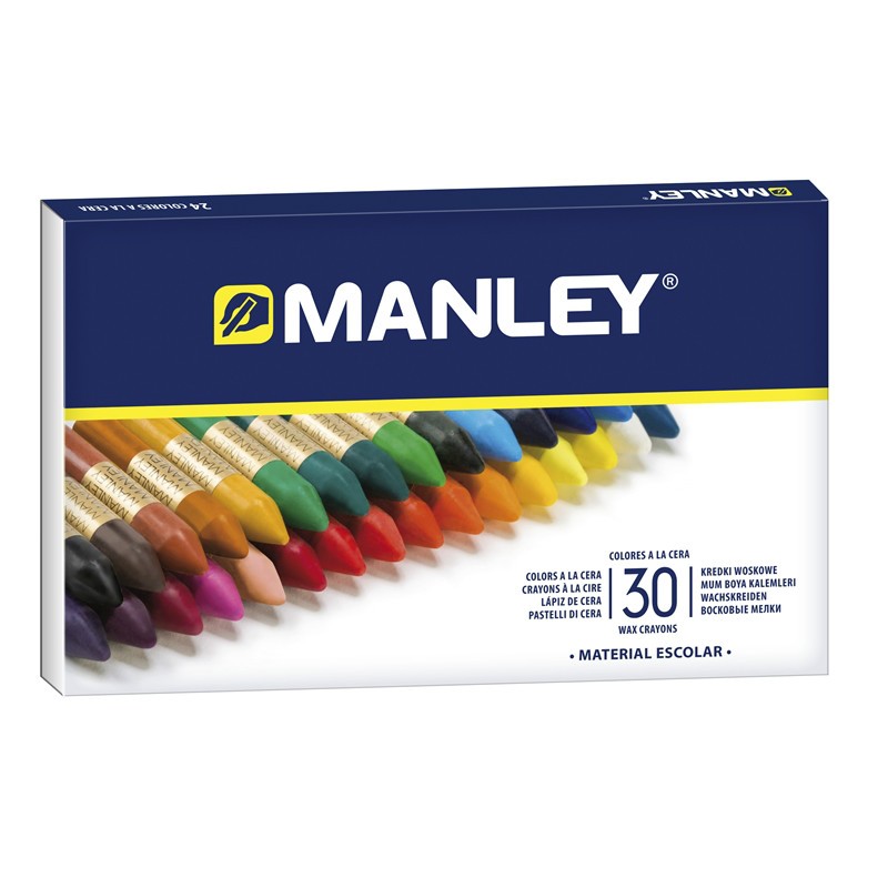 Manley Pack de 30 Ceras Blandas de Trazo Suave - Ideal para Tecnicas y Aplicaciones Variadas - Amplia Gama de Colores - Colores Manley Pack de 30 Ceras Blandas de Trazo Suave - Ideal para Tecnicas y Aplicaciones Variadas - Amplia Gama de Colores - Colores