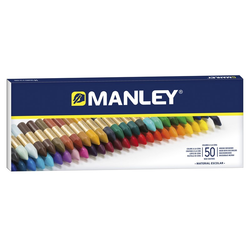 Manley Pack de 50 Ceras Blandas de Trazo Suave - Ideal para Tecnicas y Aplicaciones Variadas - Amplia Gama de Colores - Colores Manley Pack de 50 Ceras Blandas de Trazo Suave - Ideal para Tecnicas y Aplicaciones Variadas - Amplia Gama de Colores - Colores