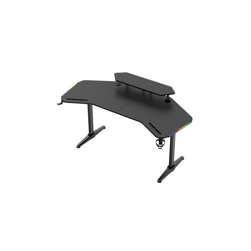 Muvip Mesa Gaming PRO1500 XL Fibra Carbono - Luz RGB Sound Muvip Mesa Gaming PRO1500 XL Fibra Carbono - Luz RGB Sound