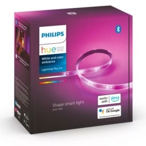 Tira LED Inteligente Philips Hue Ambiance Plus V4/ 2m/ Blanco y Color RGB/ 2000-6500 K/ Precisa Philips Hue Bridge