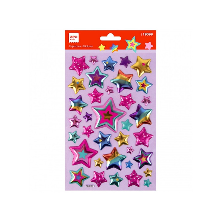 Apli Bolsa de Pegatinas de Estrellas - Adhesivo Permanente - Ideal para Scrapbooking - Estimula Creatividad y Psicomotricidad F