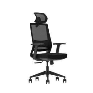 Cromad Gama Senior SE1000 Silla de Oficina - Piston de Gas de Grado 4 - Soporte Lumbar y Cervical - Respaldo de Malla - Reposab