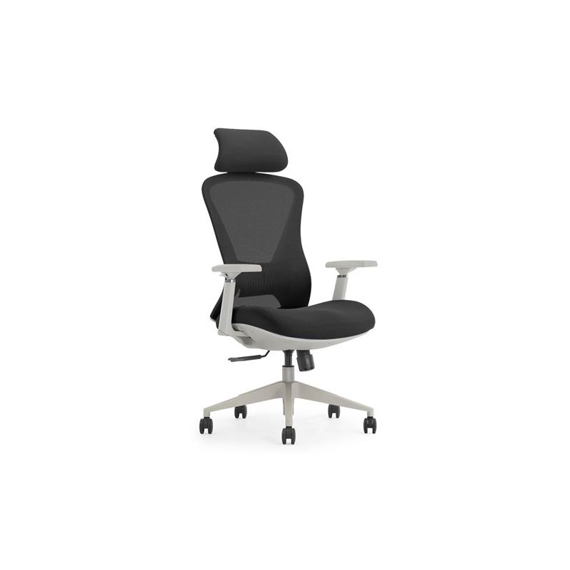 Cromad Gama Senior SE4000 Silla de Oficina - Piston de Gas de Grado 4 - Soportes Lumbar y Cervical Ajustables - Respaldo de Mal