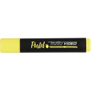 Tratto Video Pastel Marcador Fluorescente - Punta Biselada - Tinta al Agua - Secado Rapido - Color Amarillo Limon