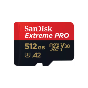 Sandisk extreme pro microsdxc 512gb + sd adapter + 2 years rescuepro deluxe up to 200mb/s & 140mb/s read/write speeds a2 c10 ...