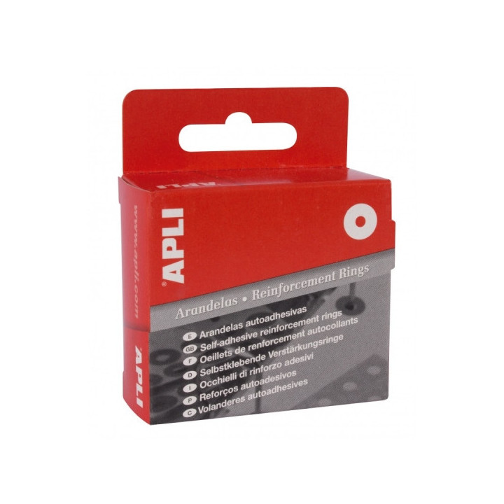 Apli Caja 200 de Arandelas de Refuerzo Ø13mm - Alta Resistencia a Tirones y Rozaduras - Ideal para Escuela