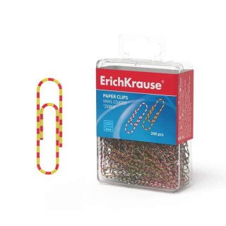 Erichkrause Clips con Recubrimiento de Plastico Zebra - Alambre de Acero de Alta Calidad - Resistente a La Corrosion - Color Ne